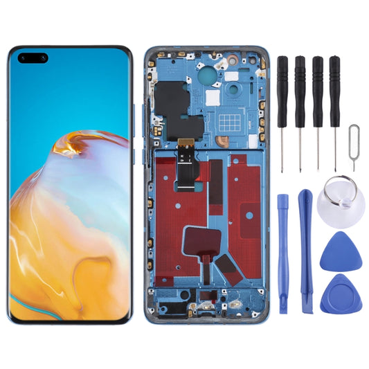 Original LCD Screen For Huawei P40 Pro Digitizer Full Assembly with Frame (Blue) - LCD Screen by buy2fix | Online Shopping UK | buy2fix