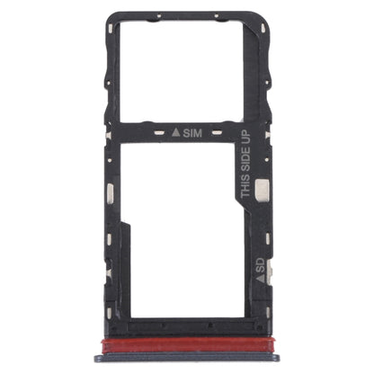For TCL 30 V 5G Original SIM Card Tray + Micro SD Card Tray(Black) - For TCL by buy2fix | Online Shopping UK | buy2fix