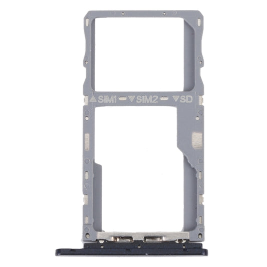 For TCL 10 SE T766H Original SIM Card Tray + SIM / Micro SD Card Tray(Black) - For TCL by buy2fix | Online Shopping UK | buy2fix
