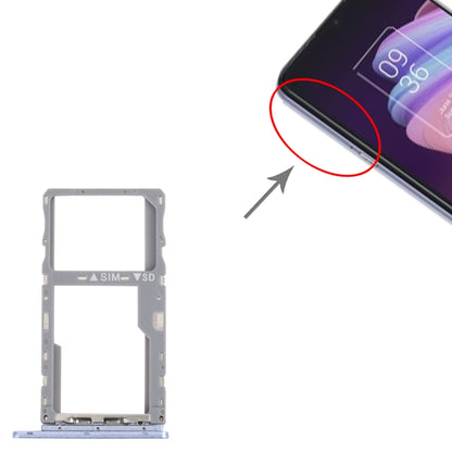 For TCL 10 SE T766H Original SIM Card Tray + SIM / Micro SD Card Tray(Purple) - For TCL by buy2fix | Online Shopping UK | buy2fix