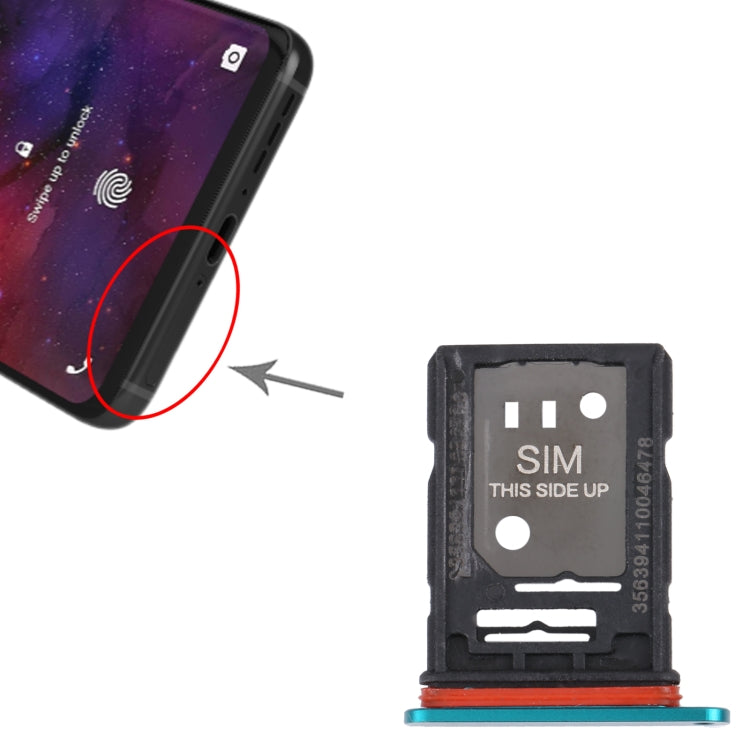 For TCL 10 Pro Original SIM Card Tray + SIM / Micro SD Card Tray(Green) - For TCL by buy2fix | Online Shopping UK | buy2fix