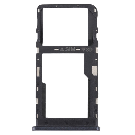 For TCL 20 R 5G Original SIM Card Tray + Micro SD Card Tray(Black) - For TCL by buy2fix | Online Shopping UK | buy2fix