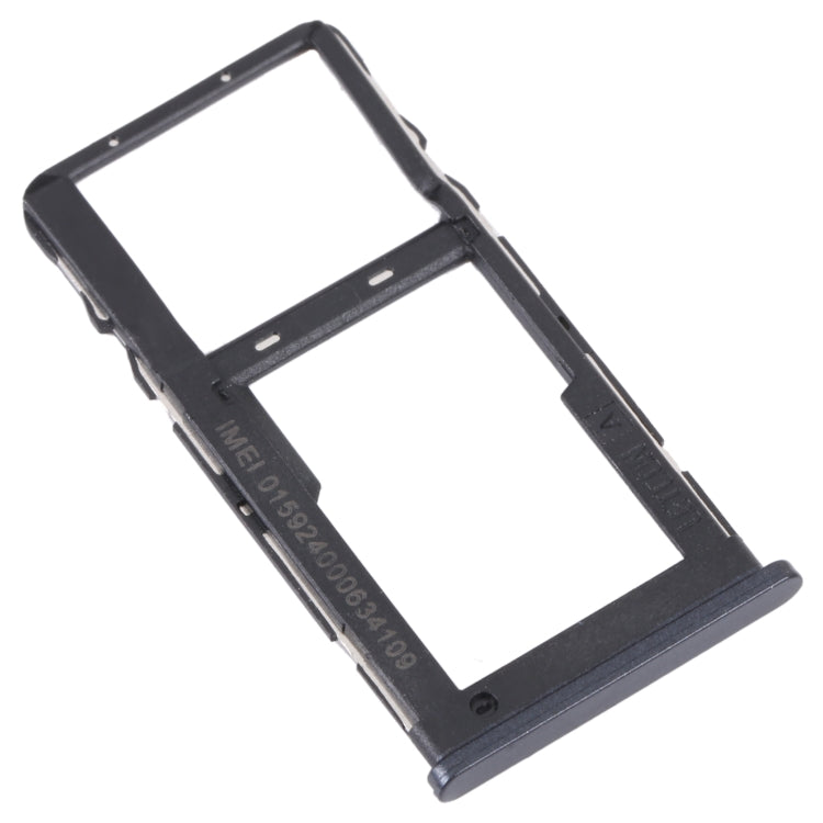 For TCL 20 R 5G Original SIM Card Tray + Micro SD Card Tray(Black) - For TCL by buy2fix | Online Shopping UK | buy2fix
