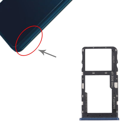 For TCL 20 R 5G Original SIM Card Tray + Micro SD Card Tray(Blue) - For TCL by buy2fix | Online Shopping UK | buy2fix