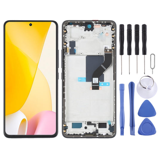 Original LCD Screen For Xiaomi 12 Lite Digitizer Full Assembly with Frame (Black) - LCD Screen by buy2fix | Online Shopping UK | buy2fix