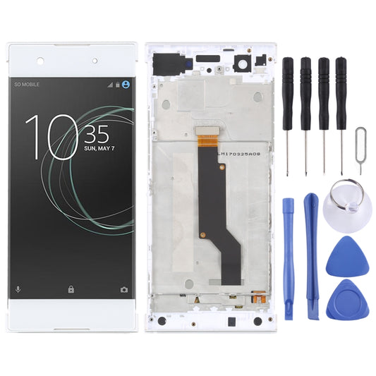 Original LCD Screen For Sony Xperia XA1 G3116 Digitizer Full Assembly with Frame(White) - LCD Screen by buy2fix | Online Shopping UK | buy2fix