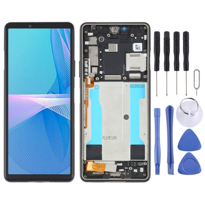 Original LCD Screen For Sony Xperia 10 III SO-52B Digitizer Full Assembly with Frame (Black) - LCD Screen by buy2fix | Online Shopping UK | buy2fix