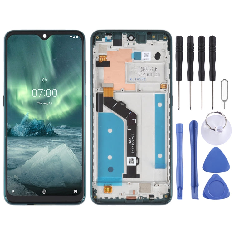 Original LCD Screen For Nokia 7.2 / 6.2 Digitizer Full Assembly with Frame(Green) - LCD Screen by buy2fix | Online Shopping UK | buy2fix