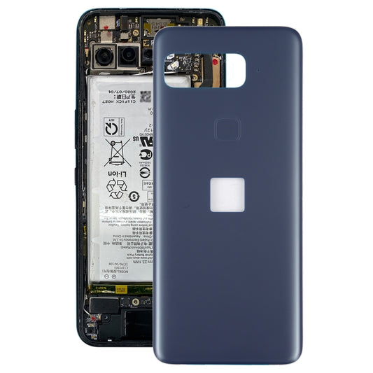 Glass Battery Back Cover for Asus Smartphone for Snapdragon Insiders, Fingerprint Hole(Dark Blue) - Back Cover by buy2fix | Online Shopping UK | buy2fix
