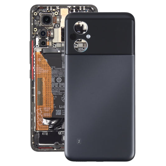 For Xiaomi Poco M5 / Poco M5 India Original Battery Back Cover(Black) - Back Cover by buy2fix | Online Shopping UK | buy2fix
