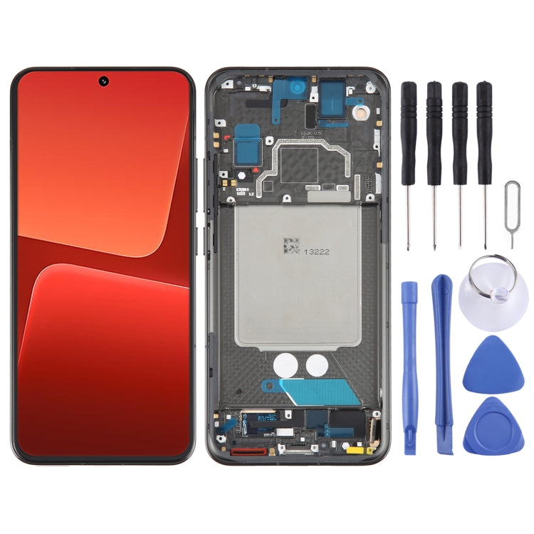 AMOLED Original LCD Screen For Xiaomi 13 Digitizer Full Assembly with Frame (Black) - LCD Screen by buy2fix | Online Shopping UK | buy2fix