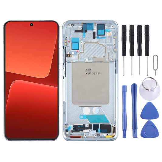 AMOLED Original LCD Screen For Xiaomi 13 Digitizer Full Assembly with Frame (Blue) - LCD Screen by buy2fix | Online Shopping UK | buy2fix
