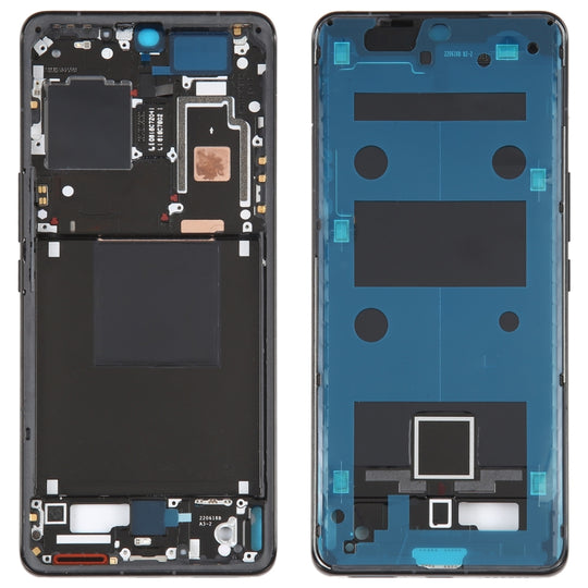 Pour Xiaomi 12S Ultra Original boîtier avant LCD cadre plaque de lunette (noir)
