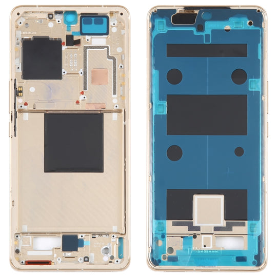 Pour Xiaomi 12S Ultra Original boîtier avant LCD cadre plaque de lunette (or)