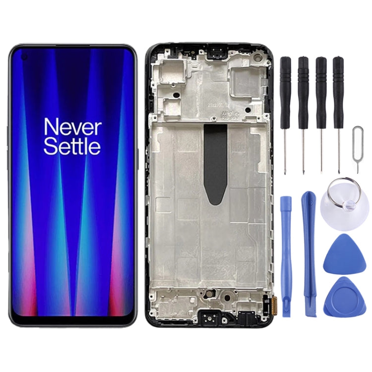 LCD Screen for OnePlus Nord CE 2 5G IV2201 Digitizer Full Assembly with Frame (Black) - LCD Screen by buy2fix | Online Shopping UK | buy2fix
