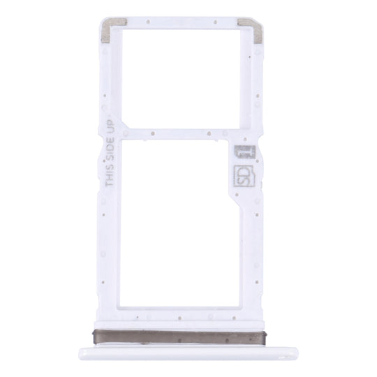 Pour Motorola Moto One Fusion Plus Plateau de carte SIM d'origine + Plateau de carte Micro SD (Blanc)