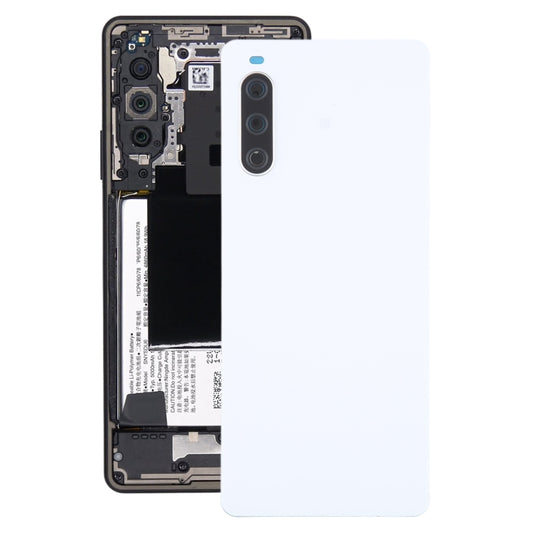For Sony Xperia 10 IV Original Battery Back Cover(White) - Back Cover by buy2fix | Online Shopping UK | buy2fix