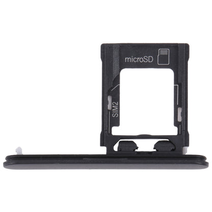 For Sony Xperia XZ1 Compact Original SIM Card Tray + Micro SD Card Tray (Black) - Card Tray by buy2fix | Online Shopping UK | buy2fix