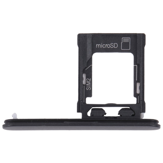 For Sony Xperia XZ1 Compact Original SIM Card Tray + Micro SD Card Tray (Black) - Card Tray by buy2fix | Online Shopping UK | buy2fix