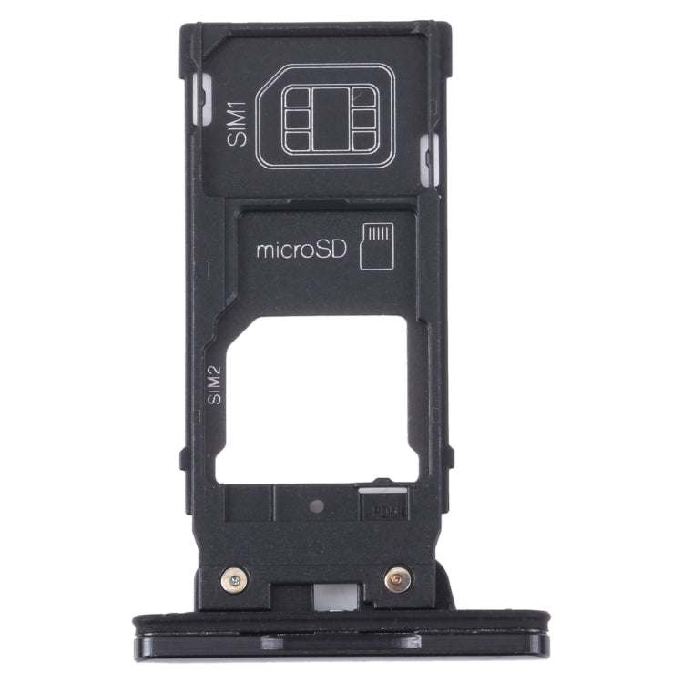 For Sony Xperia XZ2 Premium Original SIM Card Tray + SIM / Micro SD Card Tray (Black) - Card Tray by buy2fix | Online Shopping UK | buy2fix