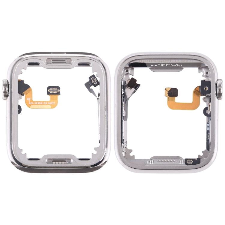 For Apple Watch Series 6 44mm Stainless Steel Middle Frame Bezel Plate with Loudspeaker / Power / Rotating Shaft Flex Cable by buy2fix