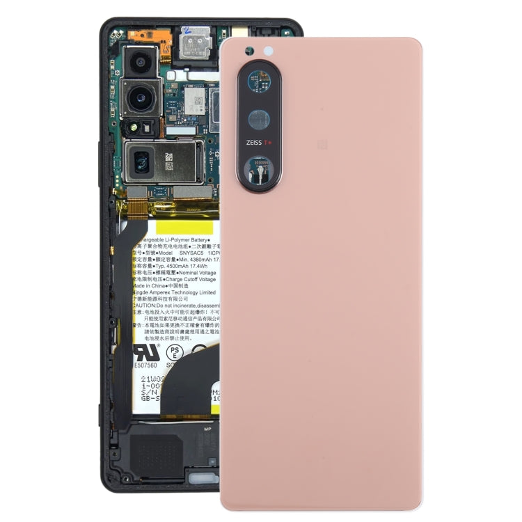 For Sony Xperia 5 III Original Battery Back Cover with Camera Lens Cover(Pink) - Back Cover by buy2fix | Online Shopping UK | buy2fix