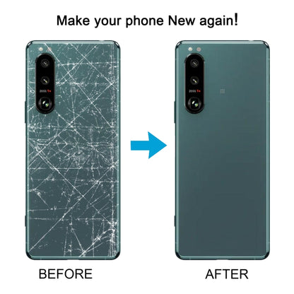 For Sony Xperia 5 III Original Battery Back Cover with Camera Lens Cover(Silver) - Back Cover by buy2fix | Online Shopping UK | buy2fix