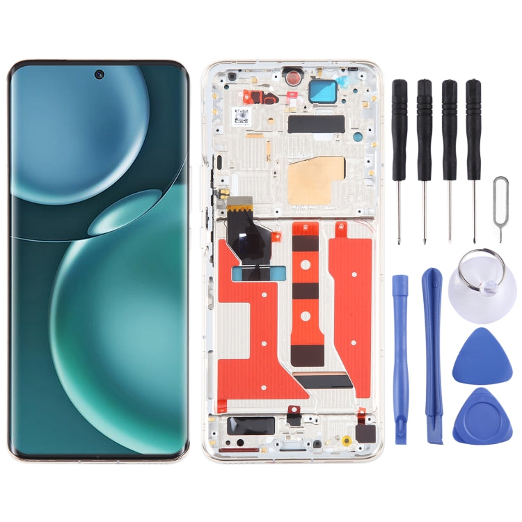 Original LCD Screen For Honor Magic4 Digitizer Full Assembly with Frame(Gold) by buy2fix