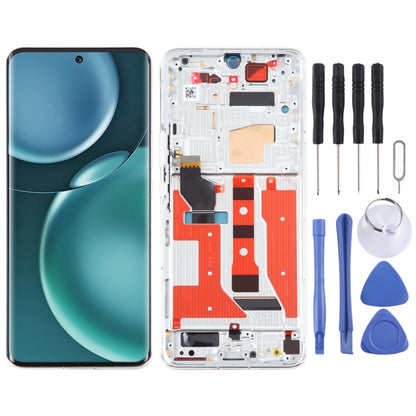 Original LCD Screen For Honor Magic4 Digitizer Full Assembly with Frame(Silver) by buy2fix