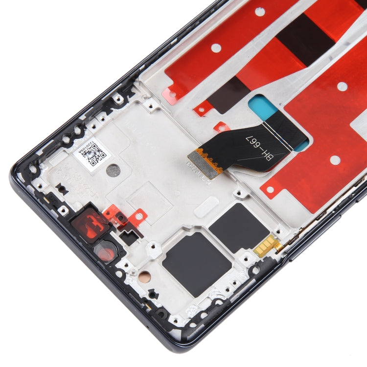 Original LCD Screen For Honor 70 Digitizer Full Assembly with Frame(Black) by buy2fix