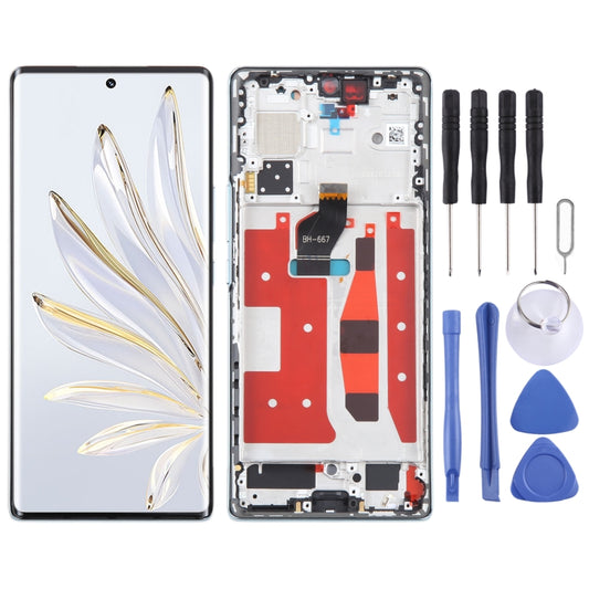 Original LCD Screen For Honor 70 Digitizer Full Assembly with Frame(Green) - LCD Screen by buy2fix | Online Shopping UK | buy2fix