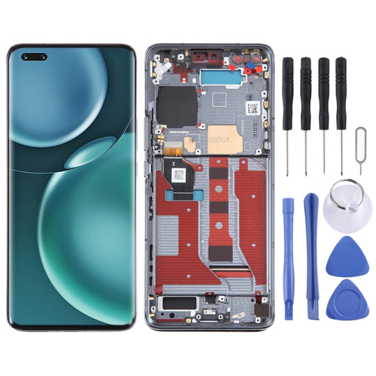 Écran LCD d'origine pour Honor Magic4 Pro numériseur assemblage complet avec cadre (noir)