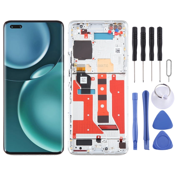 For Honor Magic4 Pro Original LCD Screen Digitizer Full Assembly with Frame, Not Supporting Fingerprint Identification(Gold) by buy2fix