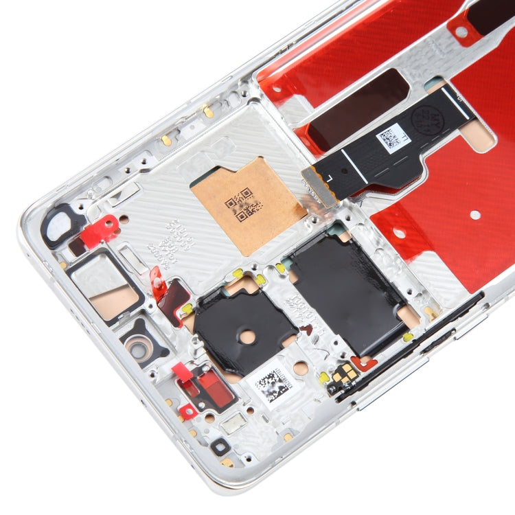 Original LCD Screen For Huawei P50 Pro Digitizer Full Assembly with Frame(Silver) by buy2fix