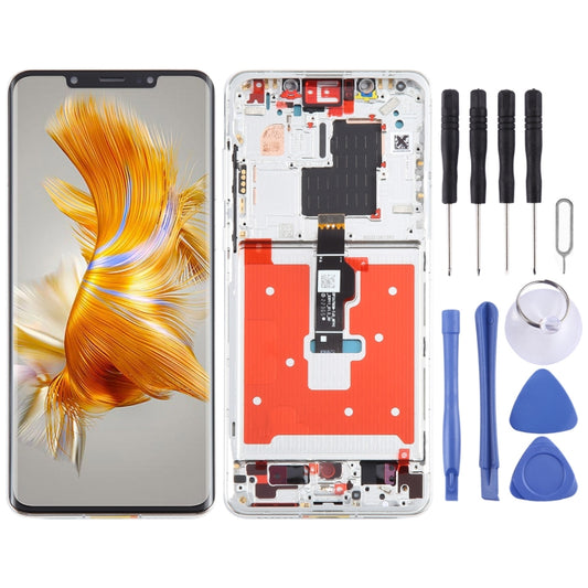 For Huawei Mate 50 Pro Original LCD Screen Digitizer Full Assembly with Frame (Silver) - LCD Screen by buy2fix | Online Shopping UK | buy2fix