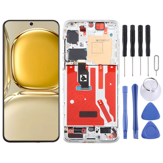 Original LCD Screen For Huawei P50 Digitizer Full Assembly with Frame(Silver) by buy2fix