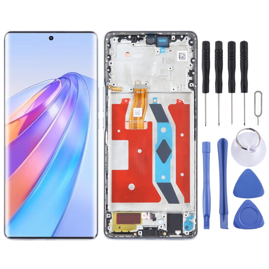 Original LCD Screen For Honor X40 Digitizer Full Assembly with Frame(Blue) by buy2fix