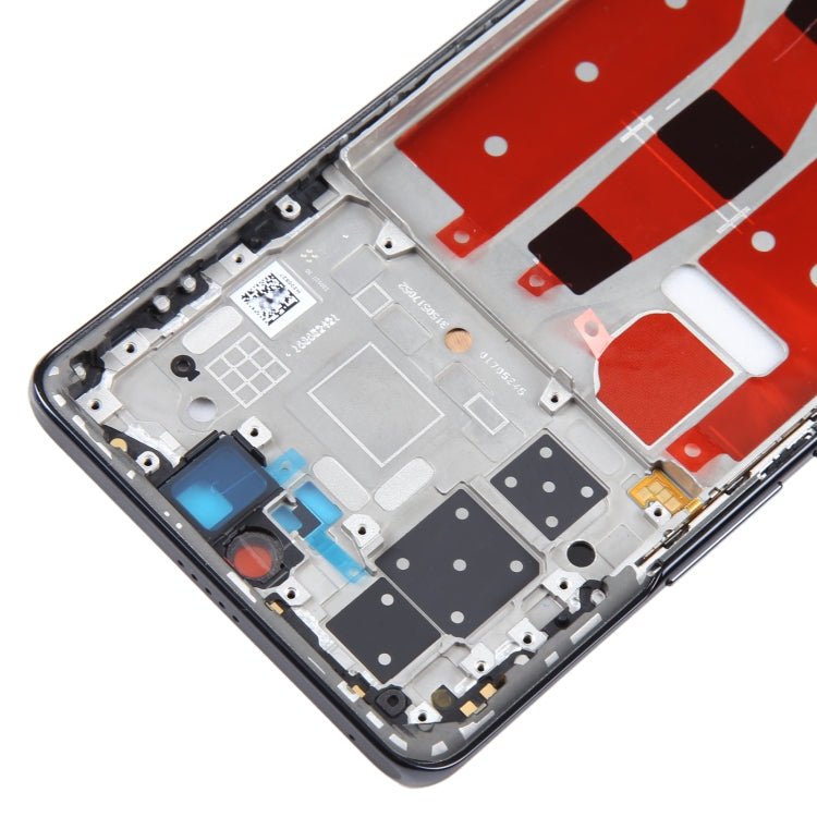 For Honor 70 Pro Front Housing LCD Frame Bezel Plate(Black) by buy2fix