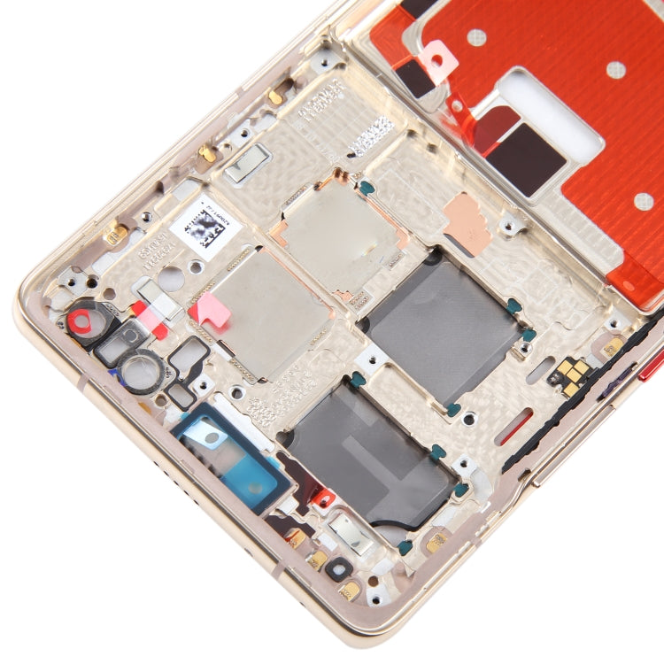 For Huawei Mate 40 Pro Front Housing LCD Frame Bezel Plate(Gold) by buy2fix