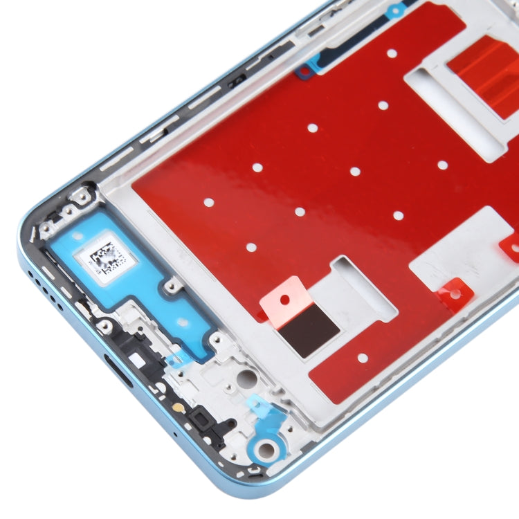 For Honor X8a Front Housing LCD Frame Bezel Plate(Blue) - Frame Bezel Plate by buy2fix | Online Shopping UK | buy2fix
