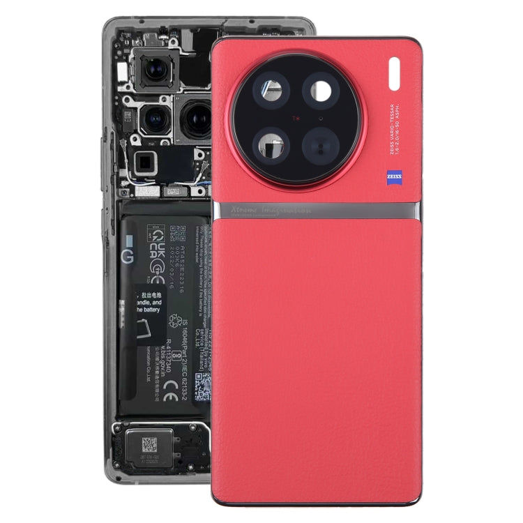 For vivo X90 Pro Original Battery Back Cover with Camera Lens Cover(Red) - Back Cover by buy2fix | Online Shopping UK | buy2fix