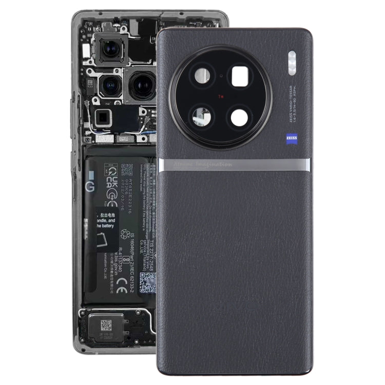 For vivo X90 Pro+ Original Battery Back Cover with Camera Lens Cover(Black) by buy2fix