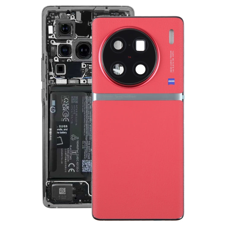 For vivo X90 Pro+ Original Battery Back Cover with Camera Lens Cover(Red) - Back Cover by buy2fix | Online Shopping UK | buy2fix