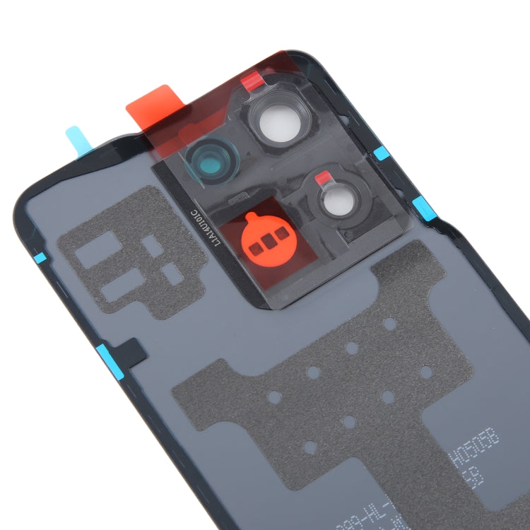 For OPPO Reno8 5G Original Battery Back Cover with Camera Lens Cover(Black) - Back Cover by buy2fix | Online Shopping UK | buy2fix