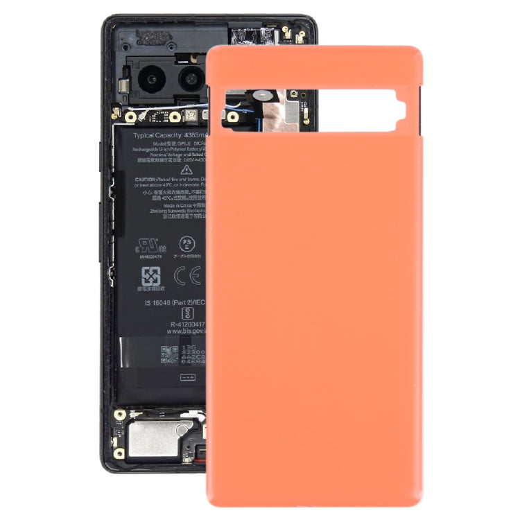 For Google Pixel 7a Original Battery Back Cover(Orange) by buy2fix