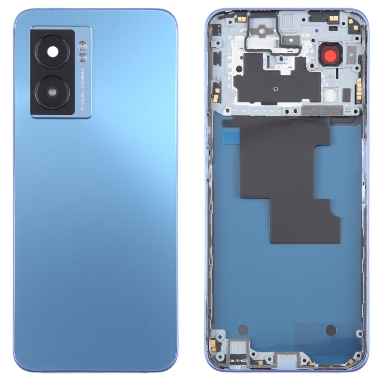 For OPPO A57 5G Original Battery Back Cover with Middle Frame(Blue) - Back Cover by buy2fix | Online Shopping UK | buy2fix
