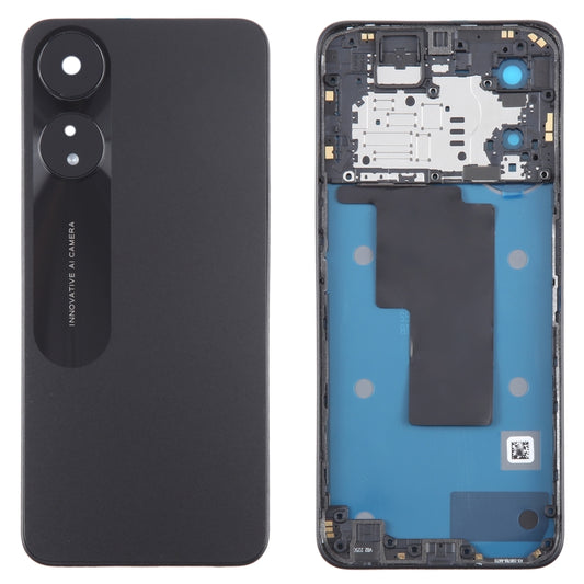 For OPPO A78 5G Original Battery Back Cover with Middle Frame(Black) - Back Cover by buy2fix | Online Shopping UK | buy2fix