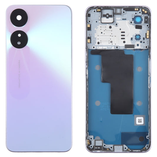 For OPPO A78 5G Original Battery Back Cover with Middle Frame(Purple) - Back Cover by buy2fix | Online Shopping UK | buy2fix