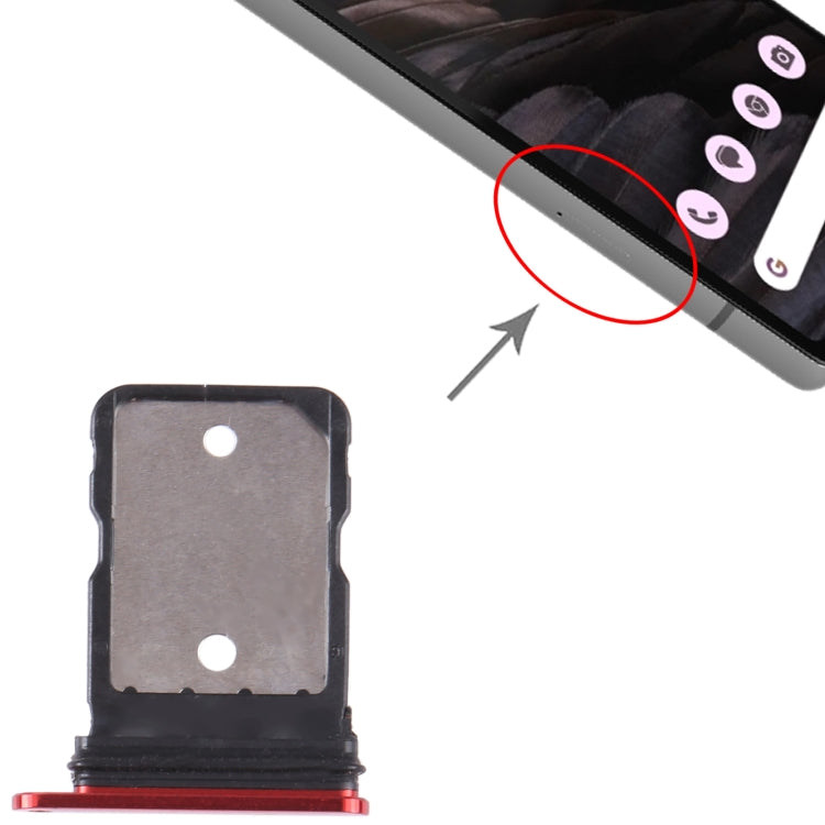 For Google Pixel 7A Original SIM Card Tray with SIM Pin (Red) by buy2fix