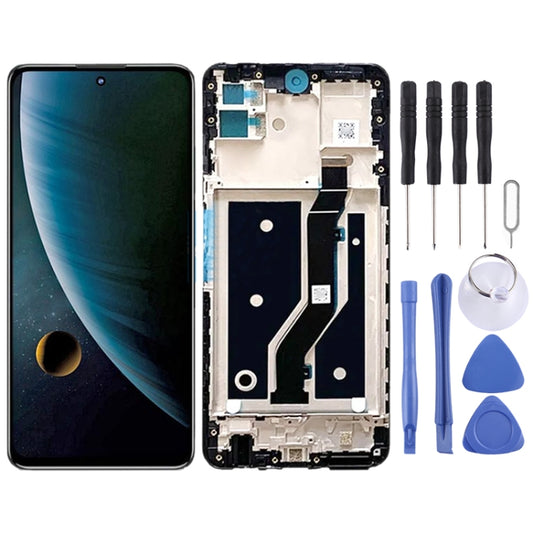 For ZTE Blade V30 9030 A9030 LCD Screen Digitizer Full Assembly with Frame (Black) - For ZTE by buy2fix | Online Shopping UK | buy2fix